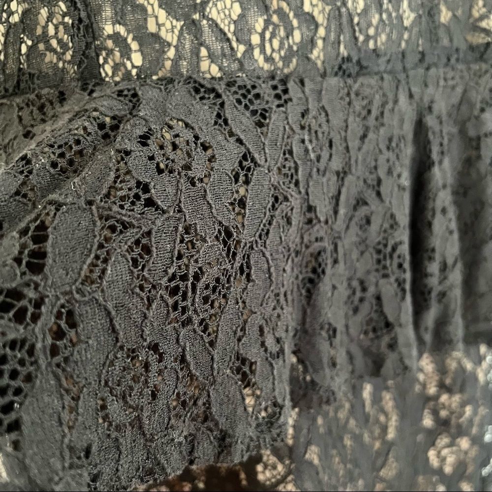 INC International Concept Black Lace Peplum Waist Short Dress Women’s Size 10 - Picture 2 of 9